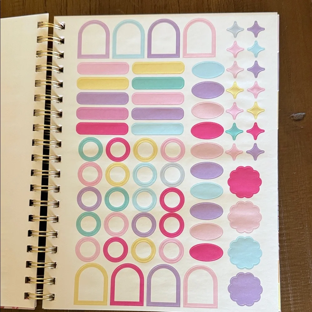 Betsey Johnson Pink Heart & Bow 18-Month Planner with Gold Elastic